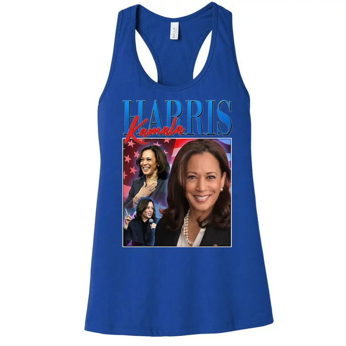 Kamala Harris 2024 Portrait Collage Women's Racerback Tank