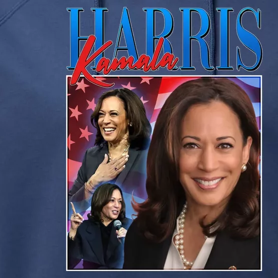 Kamala Harris 2024 Portrait Collage Performance Fleece Hoodie