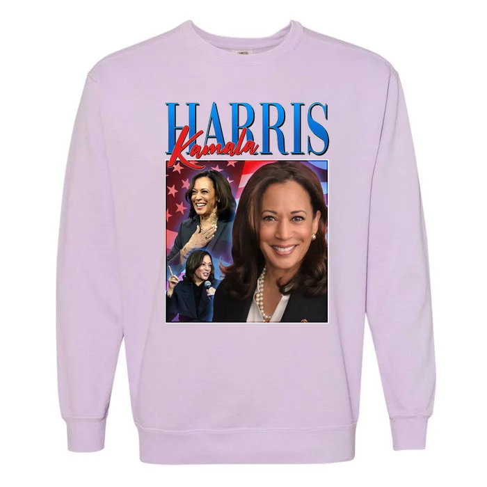 Kamala Harris 2024 Portrait Collage Garment-Dyed Sweatshirt