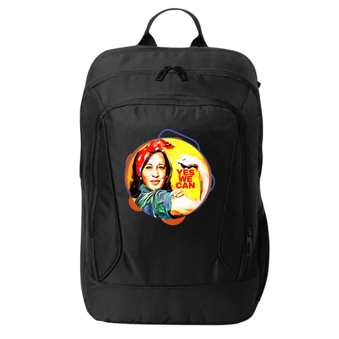 Kamala Harris 2024 Yes We Can Patriotic American Design City Backpack