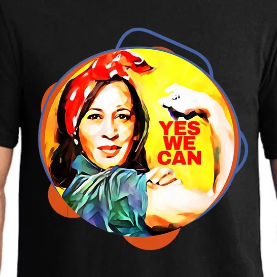 Kamala Harris 2024 Yes We Can Patriotic American Design Pajama Set