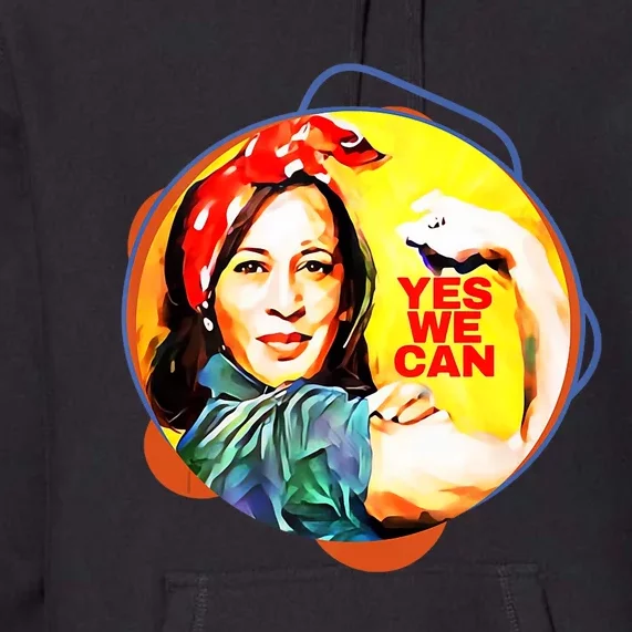 Kamala Harris 2024 Yes We Can Patriotic American Design Premium Hoodie