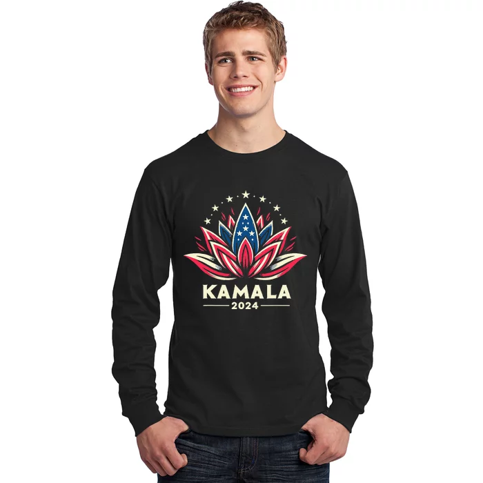 Kamala Harris 2024 Lotus Symbolism Presidential Campaign Long Sleeve Shirt