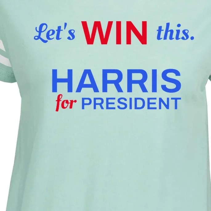 Kamala Harris 2024 LetS Win This Harris For President Enza Ladies Jersey Football T-Shirt