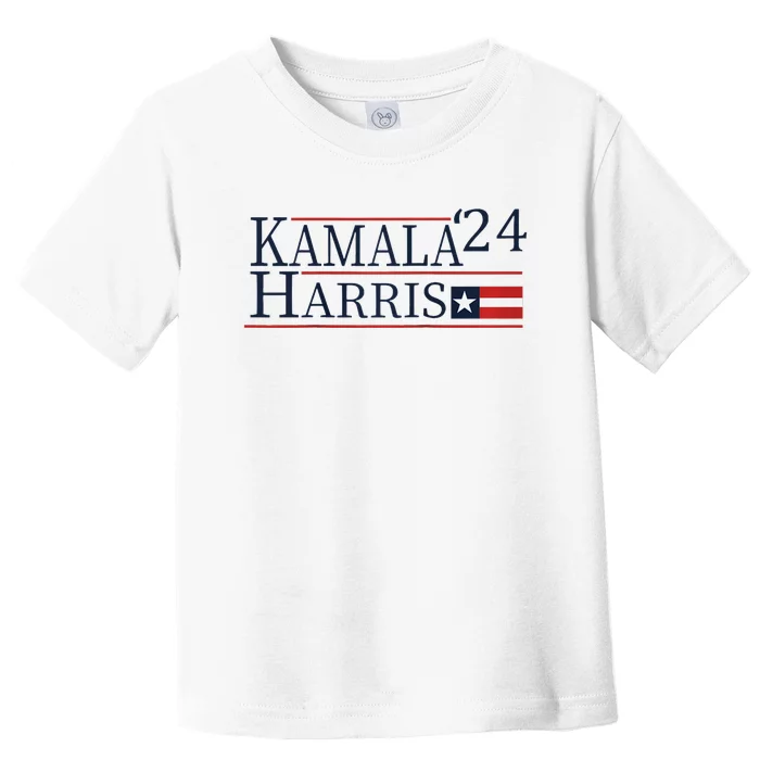 Kamala Harris 2024 Raglan Baseball Toddler T-Shirt