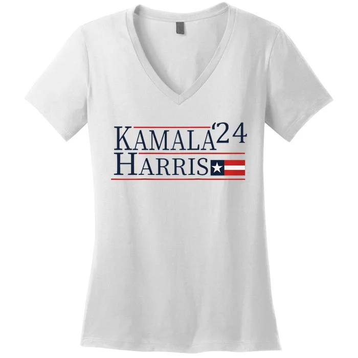 Kamala Harris 2024 Raglan Baseball Women's V-Neck T-Shirt