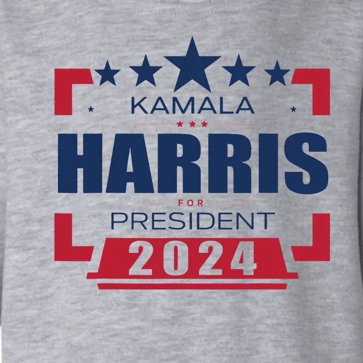 Kamala Harris 2024 For President Harris 2024 Toddler Hoodie