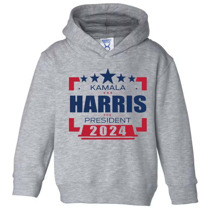 Kamala Harris 2024 For President Harris 2024 Toddler Hoodie