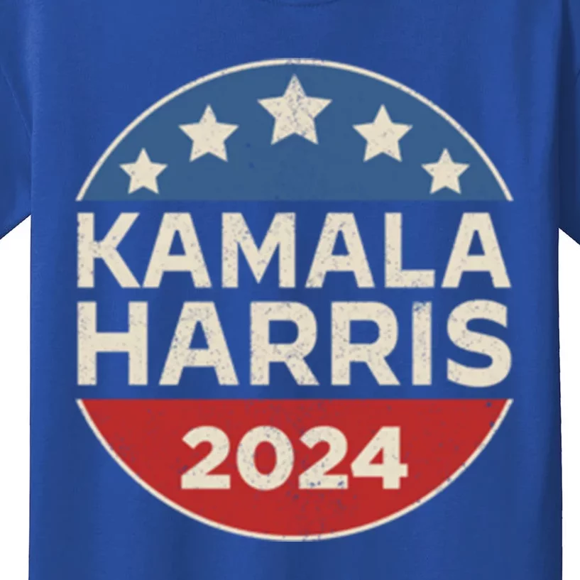 Kamala Harris 2024 Retro Campaign Button Election Pocket Cute Gift Kids T-Shirt