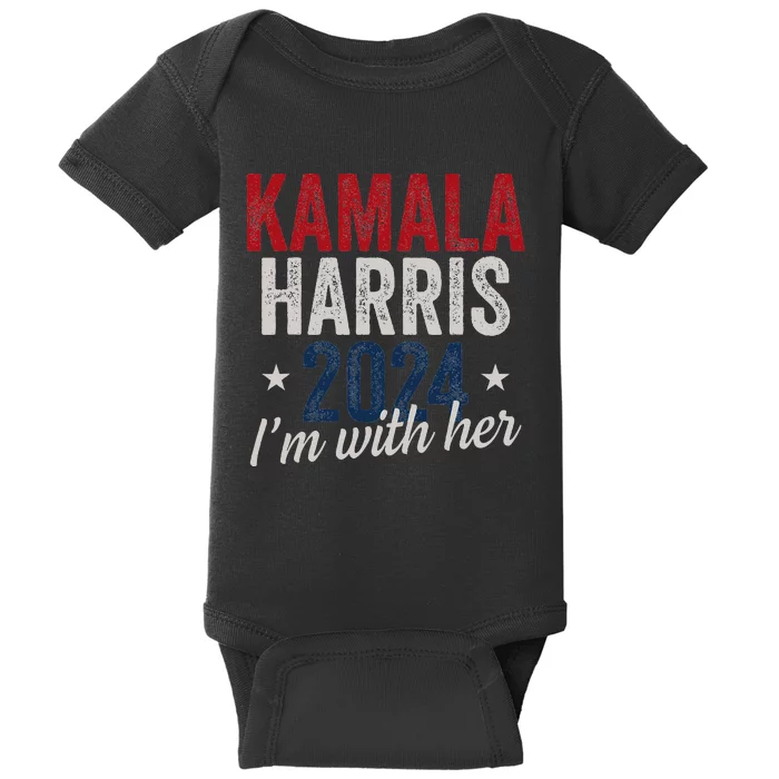 Kamala Harris 2024 Support IM With Her Kamala Harris 2024 Baby Bodysuit