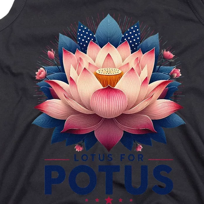 Kamala Harris 2024 Lotus For Potus Trending President Gift Tank Top