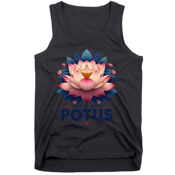 Kamala Harris 2024 Lotus For Potus Trending President Gift Tank Top