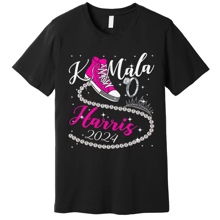 Kamala Harris 2024 Vote President Kamala Election Sneakers Premium T-Shirt