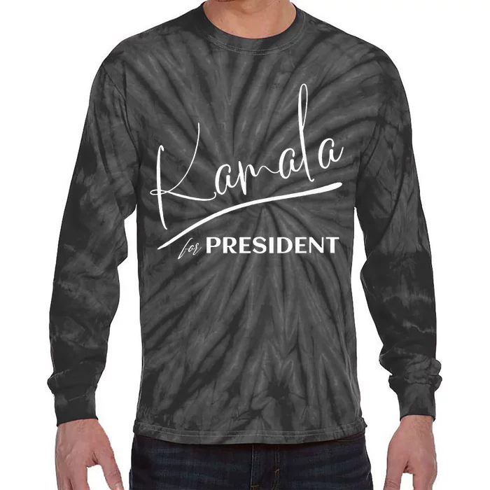 Kamala Harris 2024 Kamala Signature Tie-Dye Long Sleeve Shirt