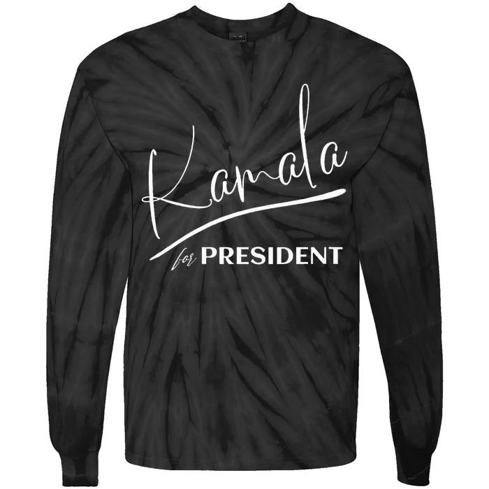 Kamala Harris 2024 Kamala Signature Tie-Dye Long Sleeve Shirt