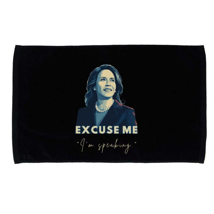 Kamala Harris 2024 Excuse Me IM Speaking Funny Saying Microfiber Hand Towel