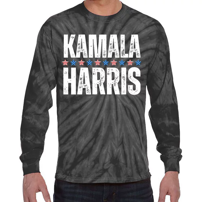 Kamala Harris 2024 Support Democrat Tie-Dye Long Sleeve Shirt