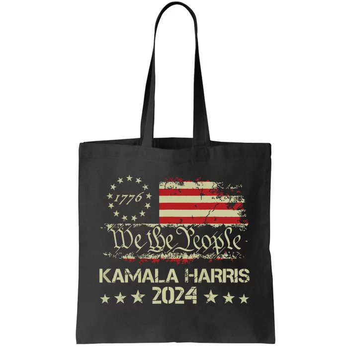 Kamala Harris 2024 Kamala For President Us Flag Tote Bag