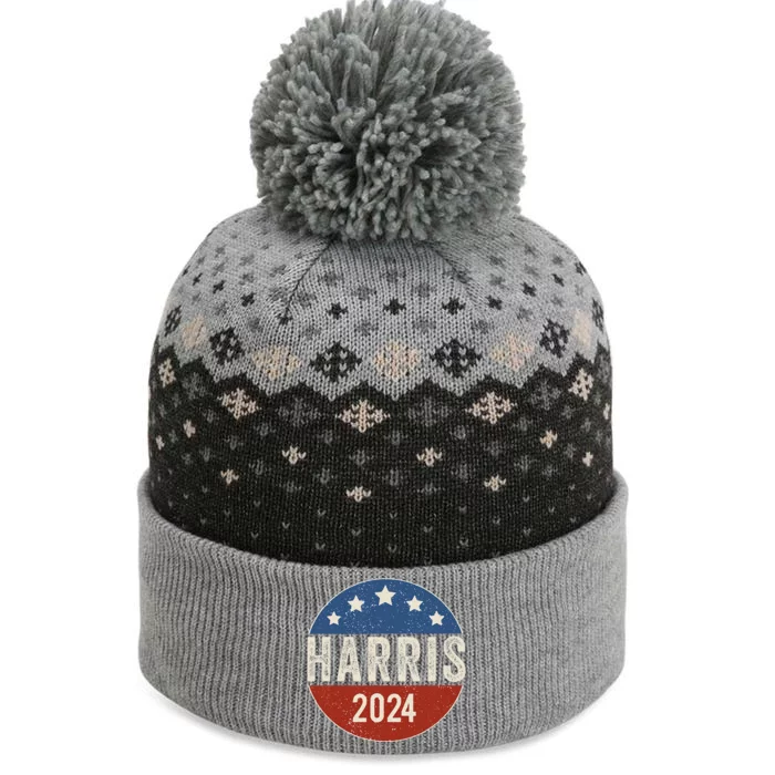 Kamala Harris 2024 For President Campaign Us Flag The Baniff Cuffed Pom Beanie