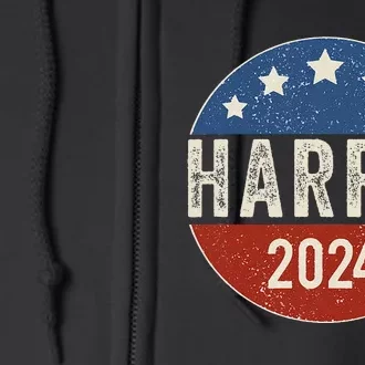 Kamala Harris 2024 For President Campaign Us Flag Full Zip Hoodie