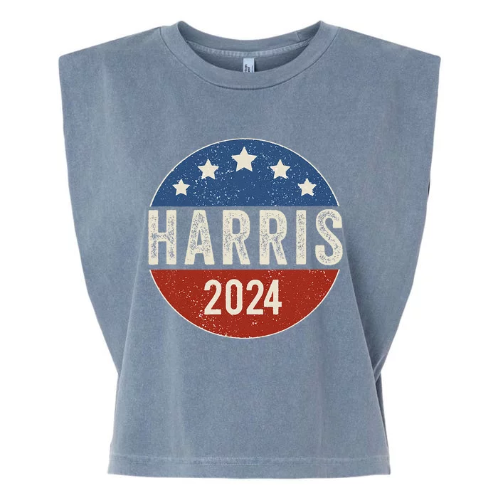 Kamala Harris 2024 For President Campaign Us Flag Garment-Dyed Women's Muscle Tee