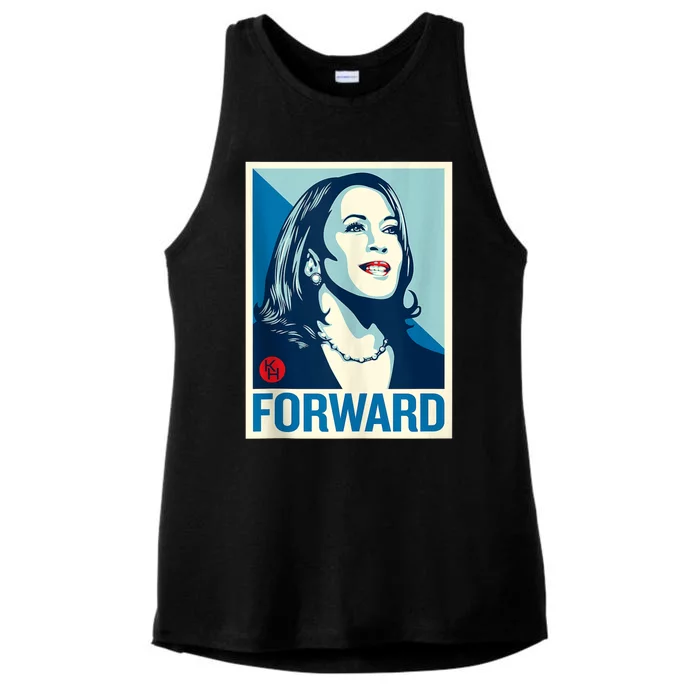 Shepard Fairey Kamala Harris Forward Ladies Tri-Blend Wicking Tank