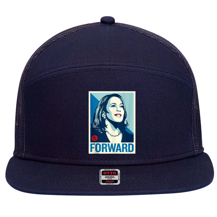 Shepard Fairey Kamala Harris Forward 7 Panel Mesh Trucker Snapback Hat