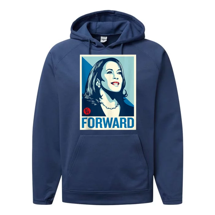 Shepard Fairey Kamala Harris Forward Performance Fleece Hoodie