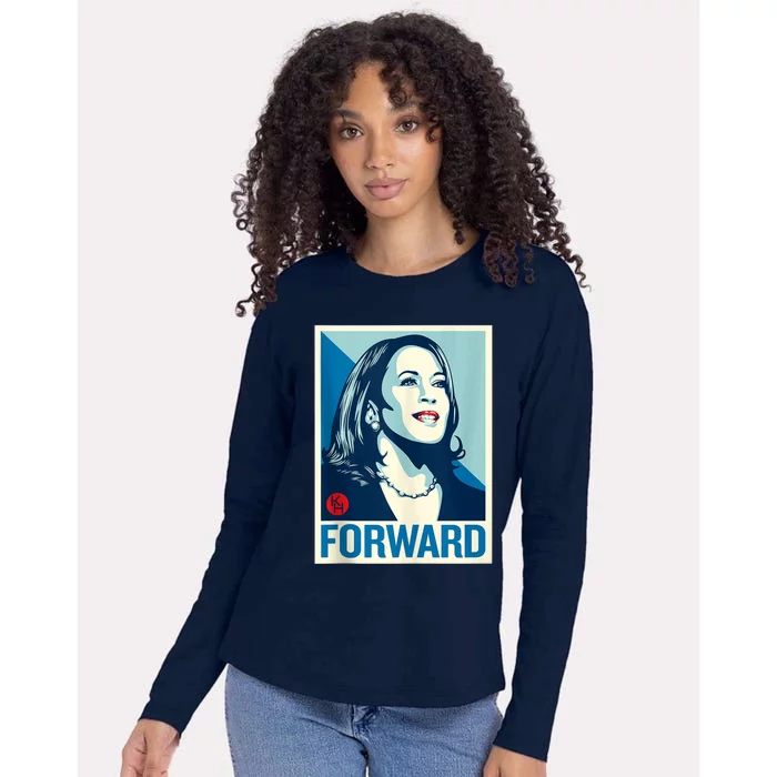 Shepard Fairey Kamala Harris Forward Womens Cotton Relaxed Long Sleeve T-Shirt