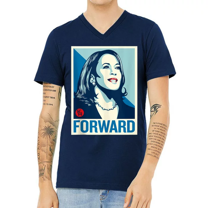 Shepard Fairey Kamala Harris Forward V-Neck T-Shirt