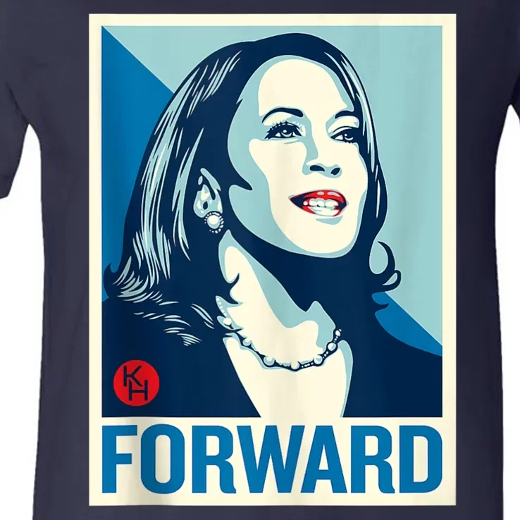 Shepard Fairey Kamala Harris Forward V-Neck T-Shirt