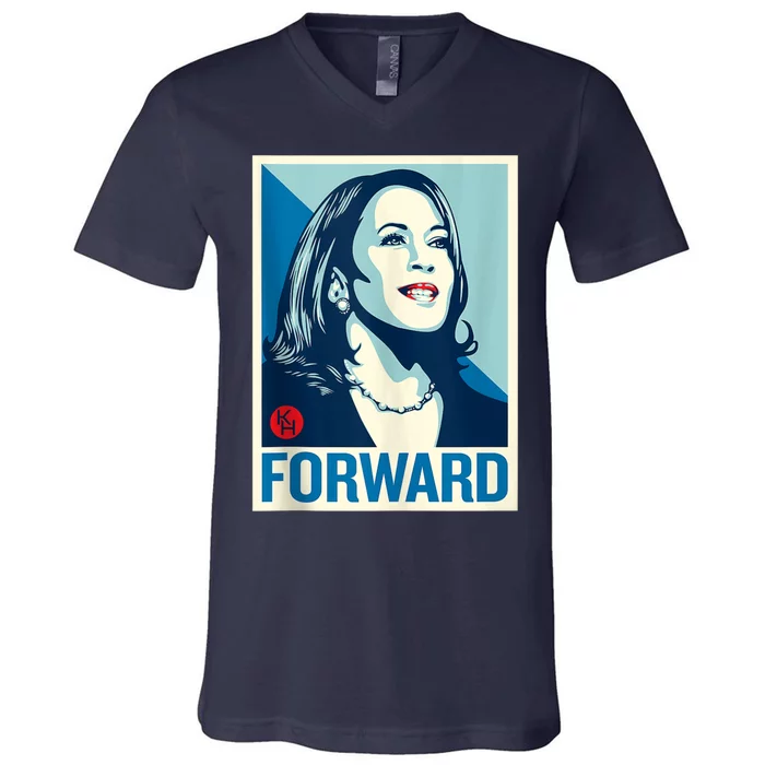 Shepard Fairey Kamala Harris Forward V-Neck T-Shirt