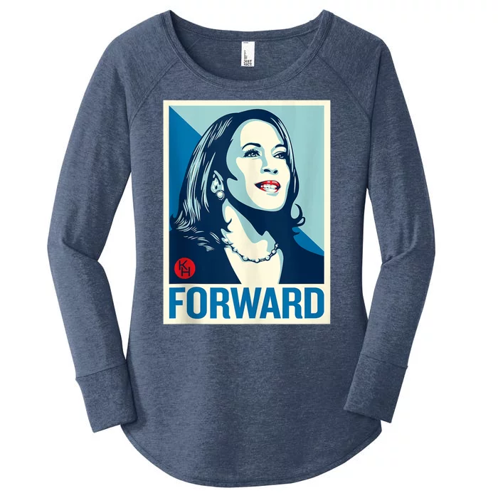 Shepard Fairey Kamala Harris Forward Women's Perfect Tri Tunic Long Sleeve Shirt