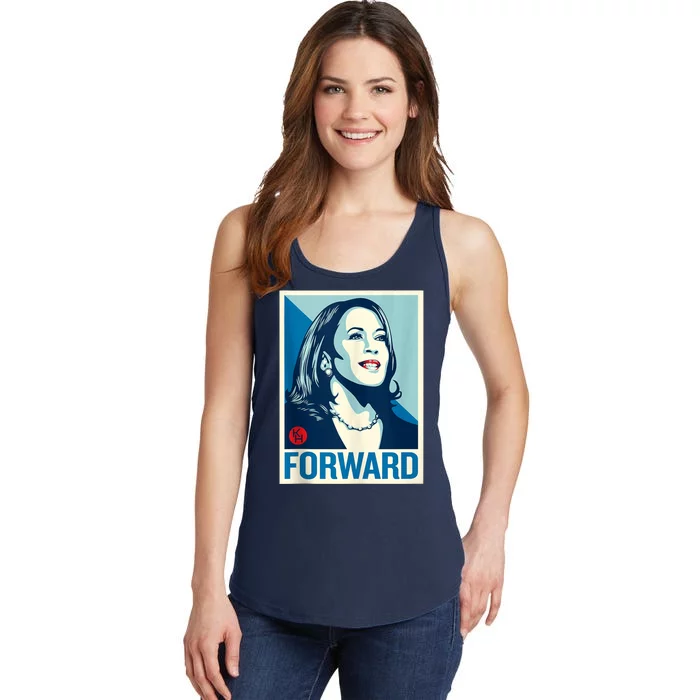 Shepard Fairey Kamala Harris Forward Ladies Essential Tank