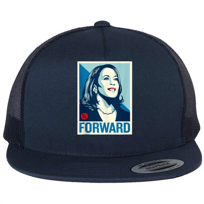 Shepard Fairey Kamala Harris Forward Flat Bill Trucker Hat