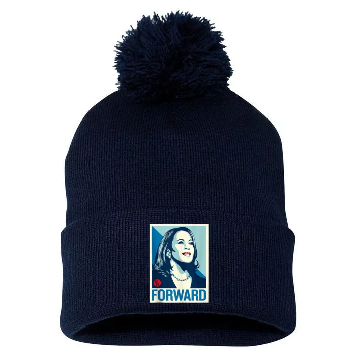 Shepard Fairey Kamala Harris Forward Pom Pom 12in Knit Beanie