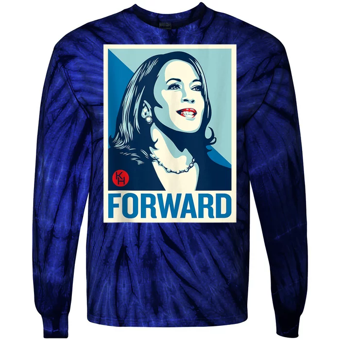 Shepard Fairey Kamala Harris Forward Tie-Dye Long Sleeve Shirt