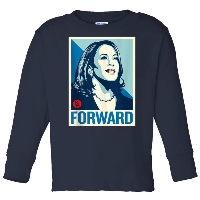 Shepard Fairey Kamala Harris Forward Toddler Long Sleeve Shirt