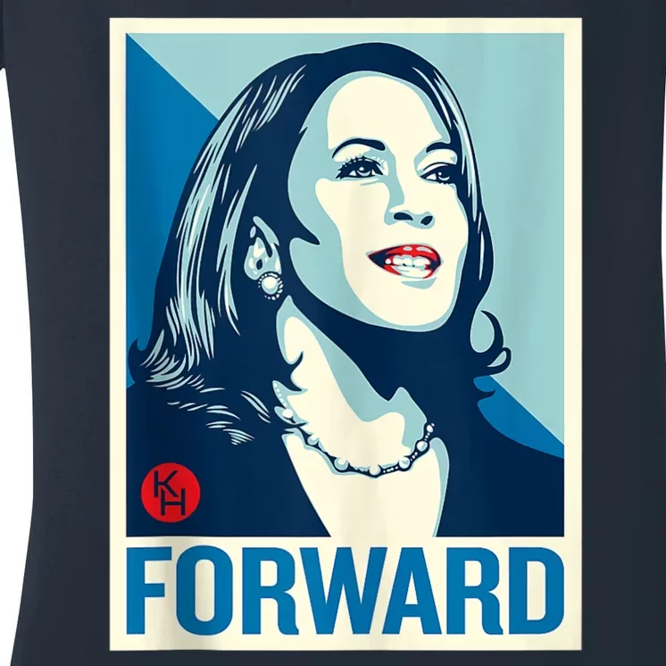 Shepard Fairey Kamala Harris Forward Women's V-Neck T-Shirt