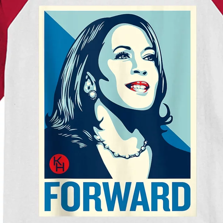 Shepard Fairey Kamala Harris Forward Kids Colorblock Raglan Jersey