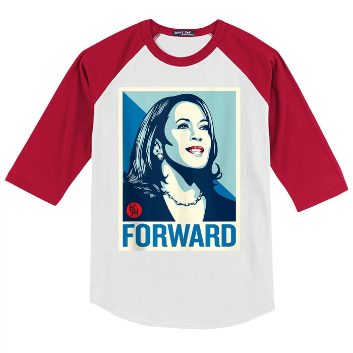 Shepard Fairey Kamala Harris Forward Kids Colorblock Raglan Jersey