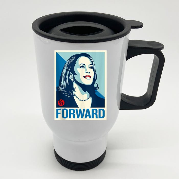 Shepard Fairey Kamala Harris Forward Front & Back Stainless Steel Travel Mug