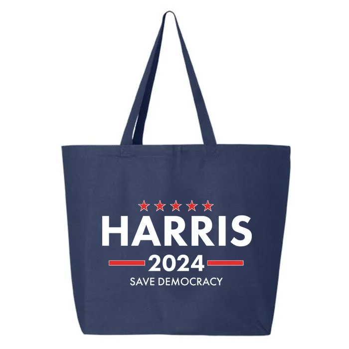 Kamala Harris 2024 Save Democracy 25L Jumbo Tote