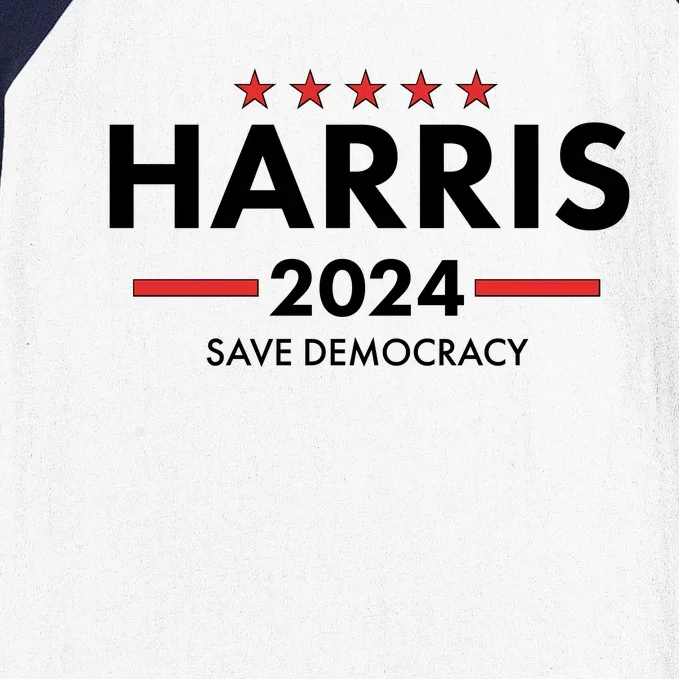 Kamala Harris 2024 Save Democracy Baseball Sleeve Shirt