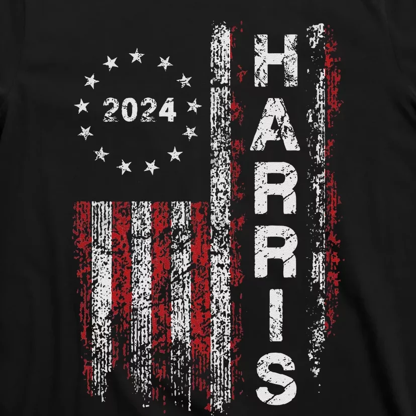 Kamala Harris 2024 For President Campaign Us Flag Vintage T-Shirt