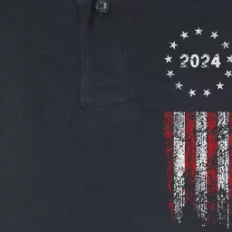 Kamala Harris 2024 For President Campaign Us Flag Vintage Softstyle Adult Sport Polo