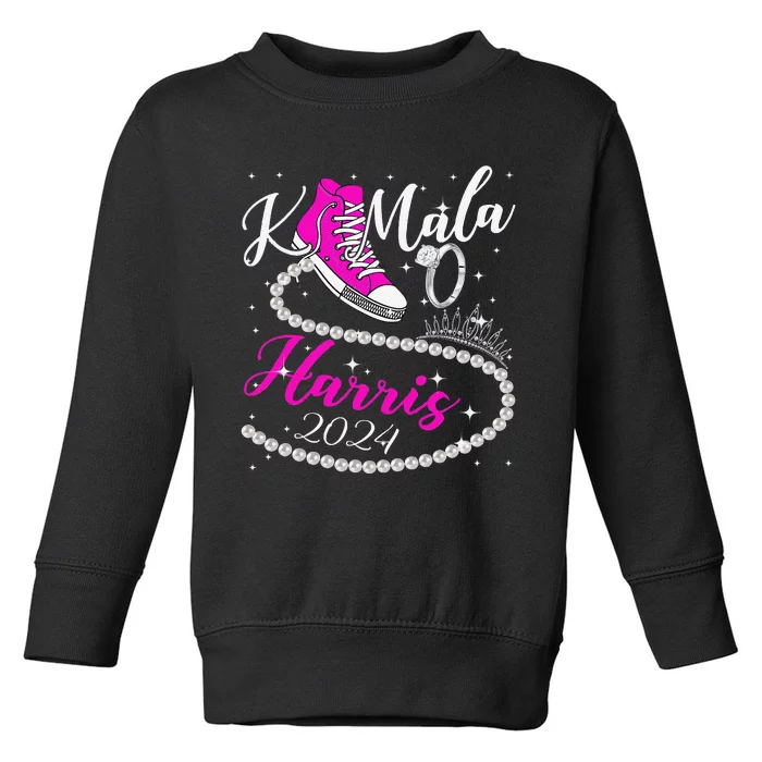 Kamala Harris 2024 Vote President Kamala Election Sneakers Gift Toddler Sweatshirt