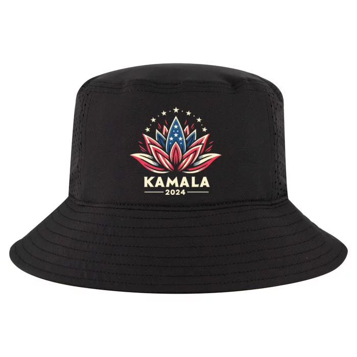 Kamala Harris 2024 Presidential Campaign American Lotus Cool Comfort Performance Bucket Hat