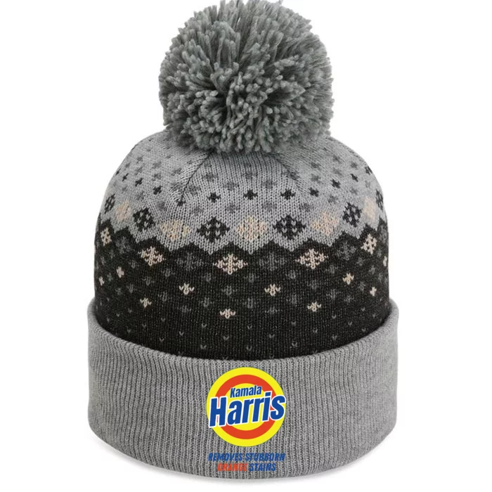 Kamala Harris 2024 Removes Stubborn Orange Stains Funny Vote The Baniff Cuffed Pom Beanie