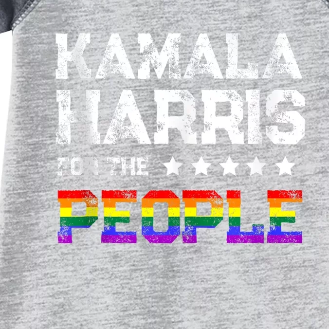 Kamala Harris 2024 For The People Lgbt Flag Equality Infant Baby Jersey Bodysuit